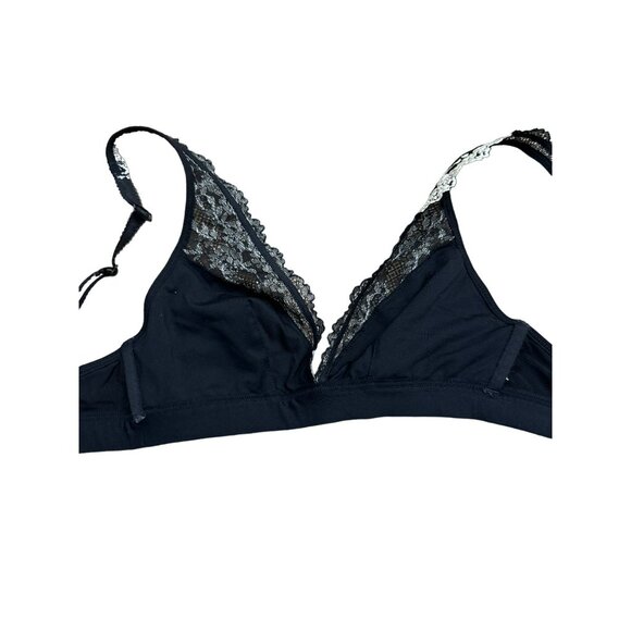 Wacoal Embrace Lace Bra 32A 32B 32C Black Wire Free Soft-Cup Bralette 852191 - Picture 3 of 4